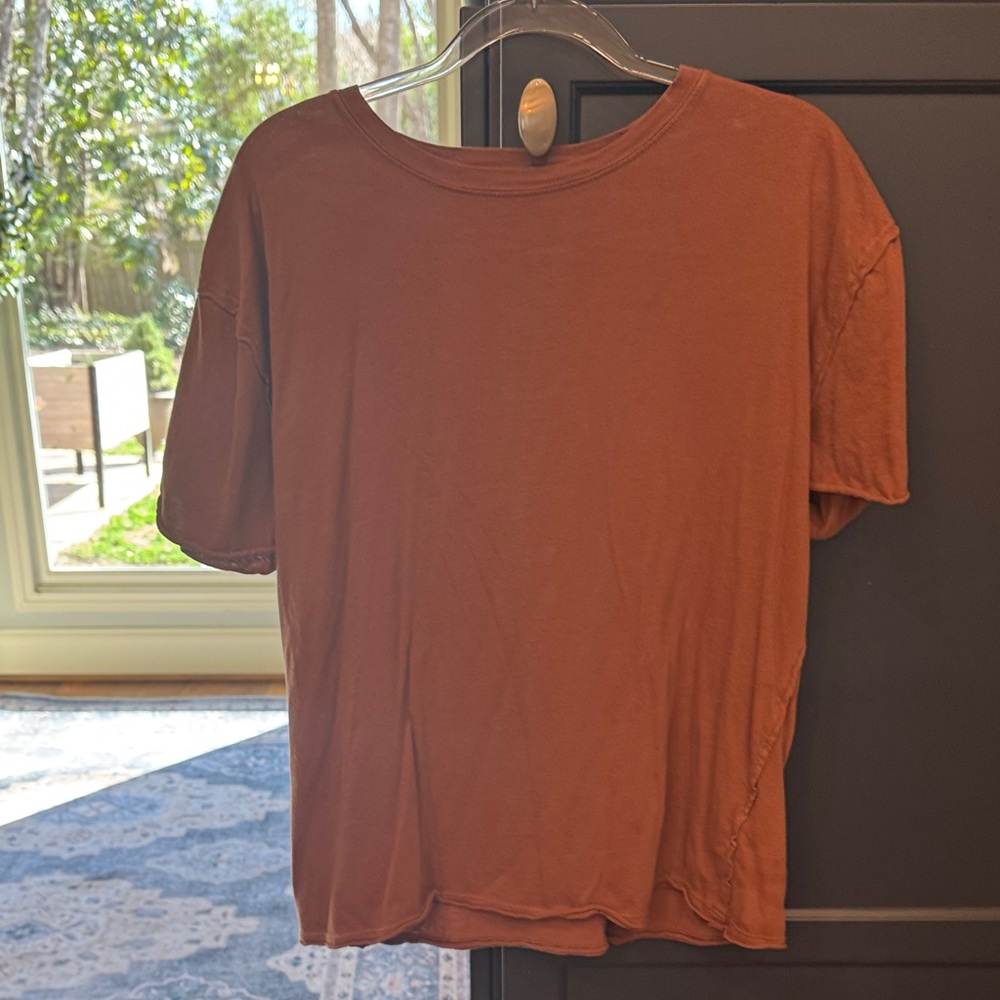 Free People oversized brown t shirt x small